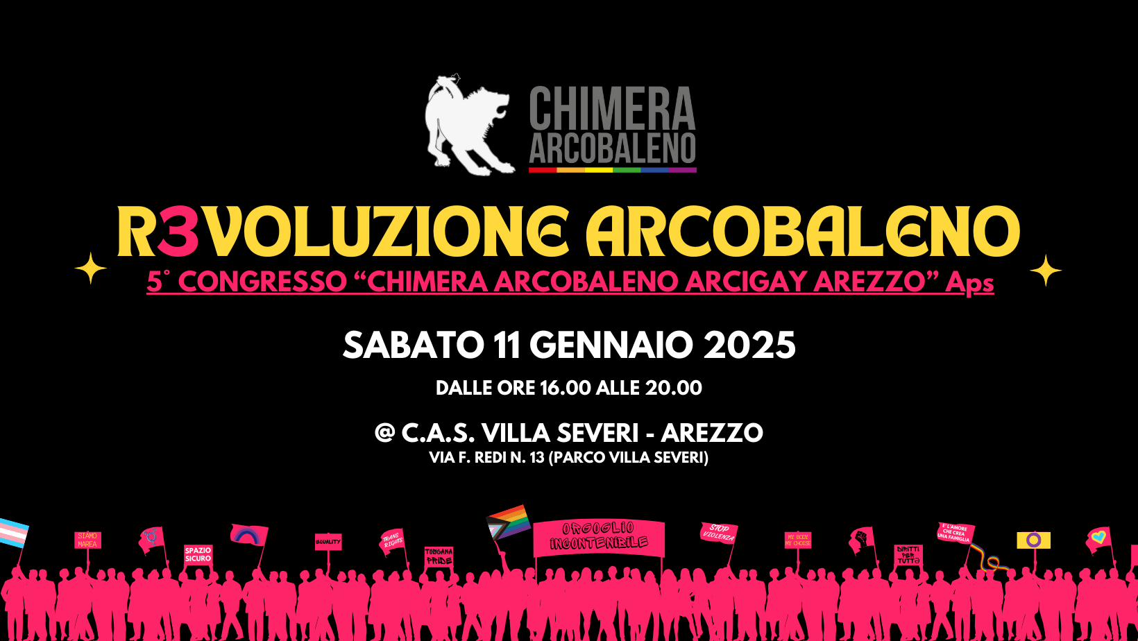 CONVOCAZIONE 5°congresso dell’associazione CHIMERA ARCOBALENO ARCIGAY AREZZO APS